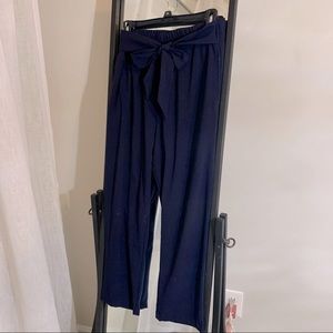 Ankle Elastic Belted Trouser Pants